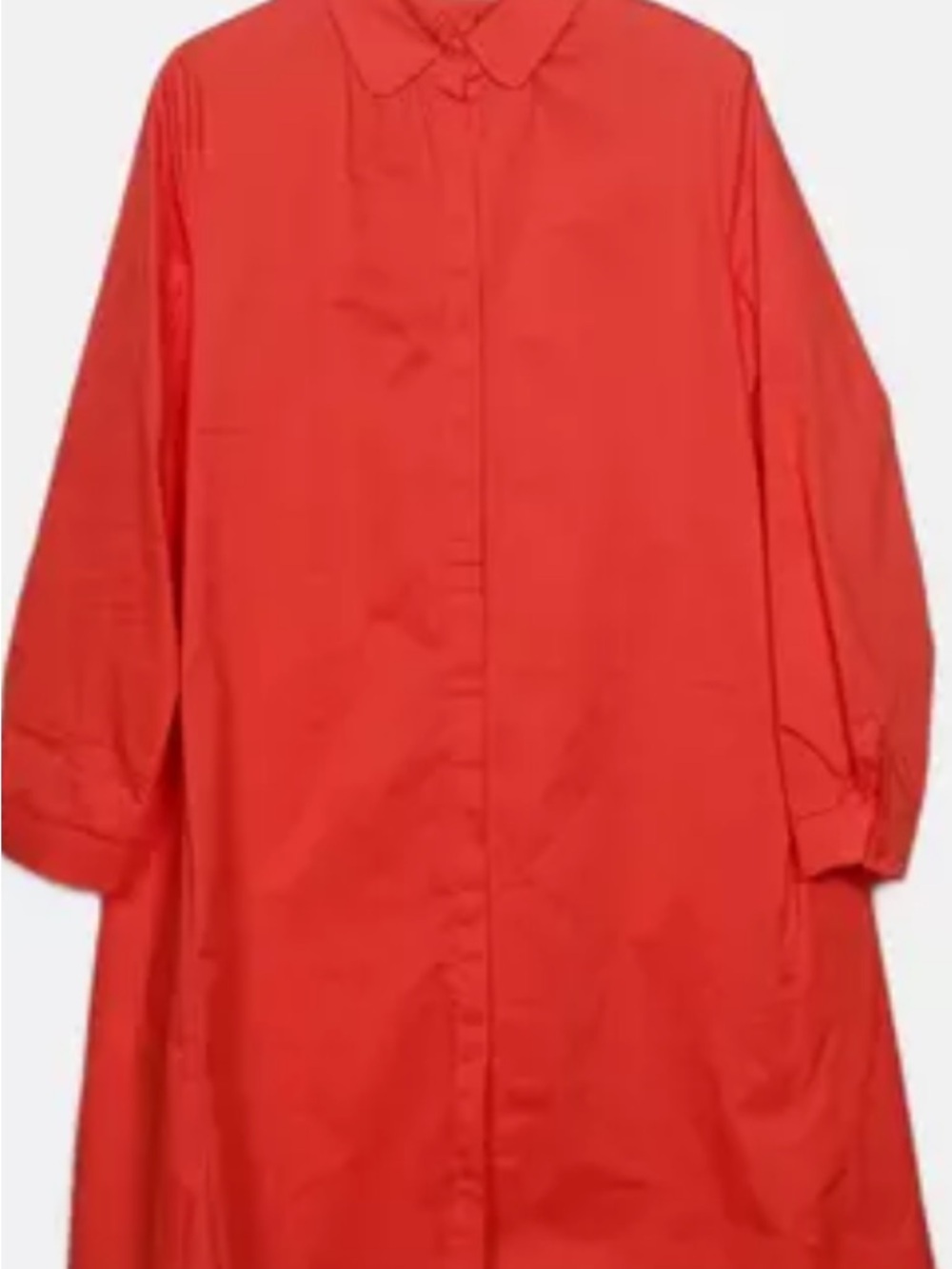 NWT SensUniq Paris Tomato Red Button-Front Dress